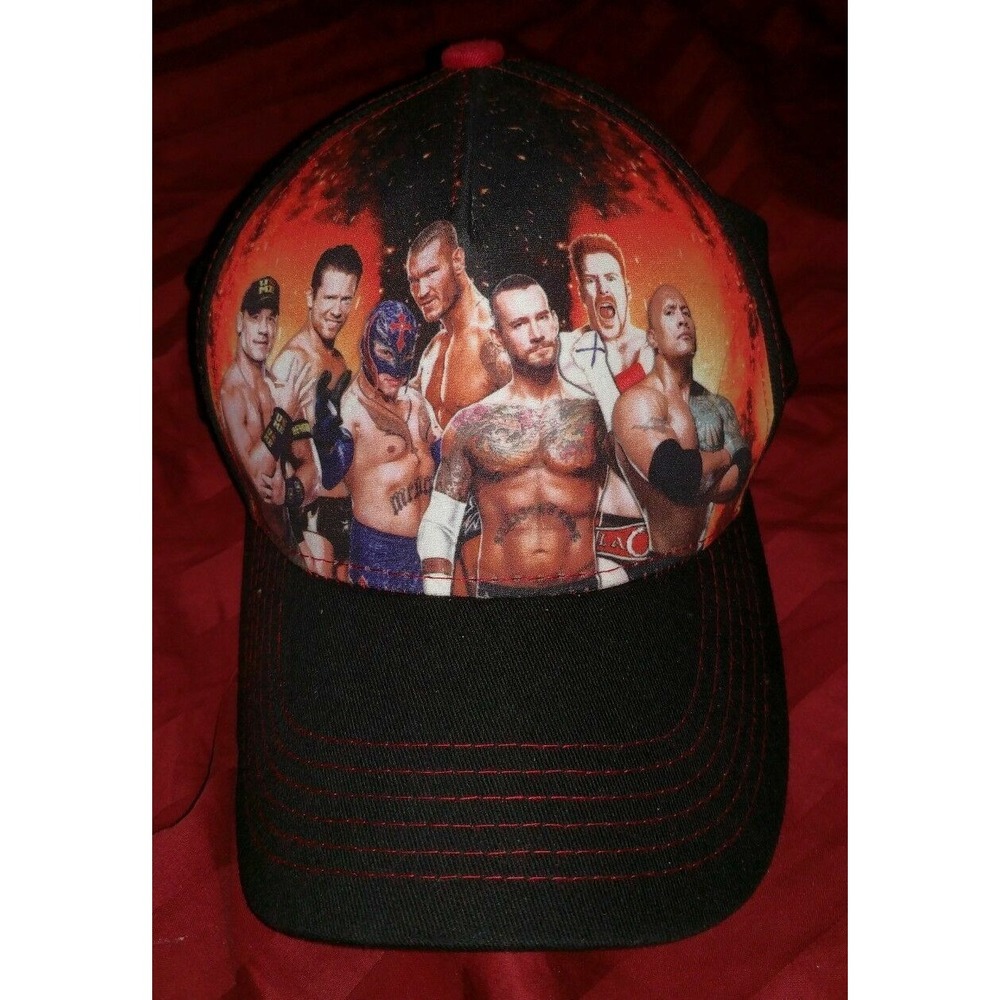 WWE WWF WRESTLEMANIA Hat ADJUSTABLE SNAPBACK RARE HTF CENA ROCK WRESTLING 2014